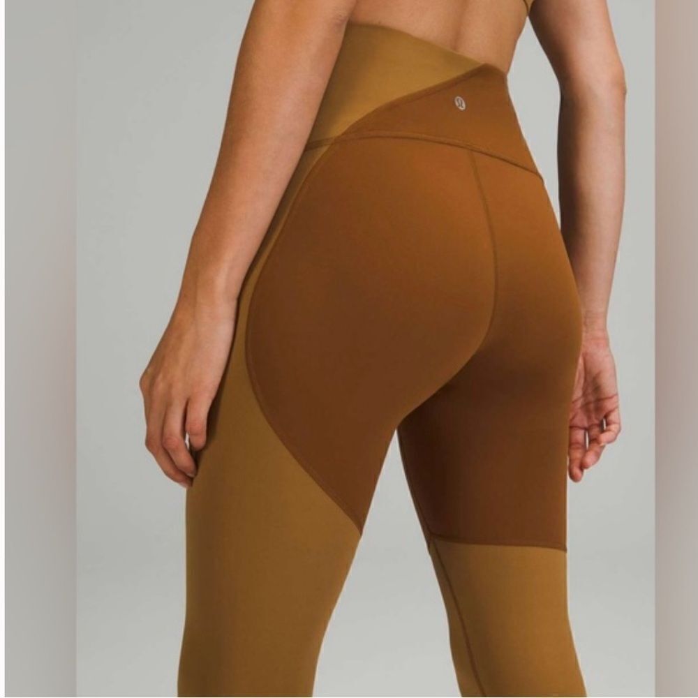 Lululemon Nulu Colorblock High Rise Limited Edition Legging Copper Brown Sable - Picture 4 of 11